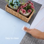 Ewen Silicone Placemats for Kitchen, Extra Large Thick Dining Table Placemat, Heat Resistant Non-Slip Washable Durable Meal Mats, Blue