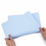 Ewen Silicone Placemats for Kitchen, Extra Large Thick Dining Table Placemat, Heat Resistant Non-Slip Washable Durable Meal Mats, Blue