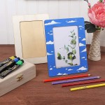 Ewen Wooden Picture Frame for 4 x 6 Inch Photos, 1pcs Photo Frames 4 by 6 Vertically Display for Table Top Desktop, DIY Handmade Gift Frame for Art Craft
